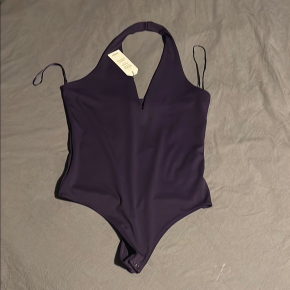 Express Contour Halter Neck Bodysuit, Med - Picture 1 of 5